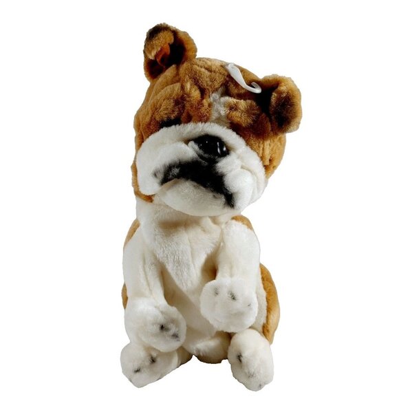 Vintage  Bulldog Full Body Puppet Plush Stuffed 13" - Picture 1 of 3